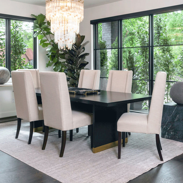 Tribeca Dining Chair in Cement Herringbone and Ebony - AT600-CH - GreatFurnitureDeal