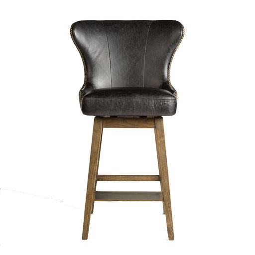 Rockwell Swivel Counter Stool in Essex Grey and Antique Charcoal - AT018C-EG/AC - GreatFurnitureDeal