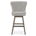Rockwell Swivel Bar Stool in Salt and Pepper Boucle - AT018B-SPB/DDS - GreatFurnitureDeal