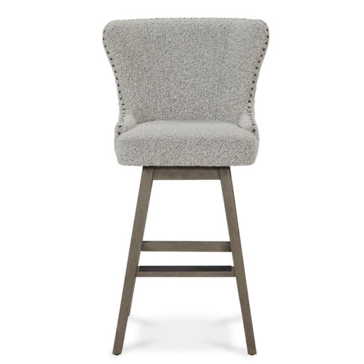Rockwell Swivel Counter Stool in Salt and Pepper Boucle - AT018C-SPB/DDS - GreatFurnitureDeal
