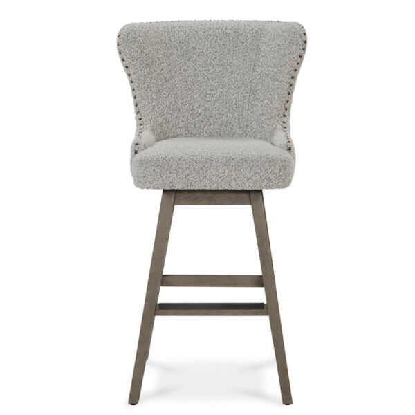 Rockwell Swivel Counter Stool in Salt and Pepper Boucle - AT018C-SPB/DDS - GreatFurnitureDeal