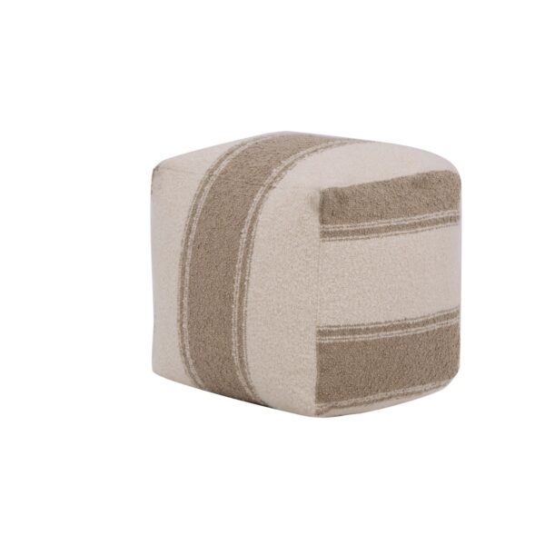 Barret Small Pouf Ottoman in Froth Toffee - AT071-FRT - GreatFurnitureDeal