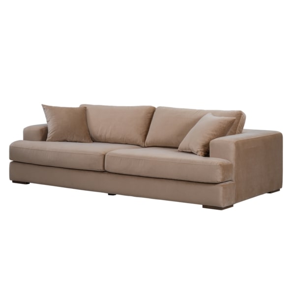 Clyde Sofa in Toffee Velvet - AT10366-TFV/MMC - GreatFurnitureDeal