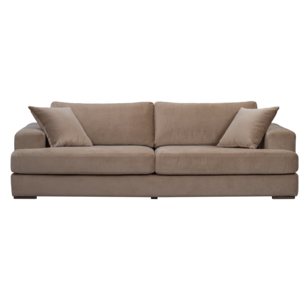 Clyde Sofa in Toffee Velvet - AT10366-TFV/MMC - GreatFurnitureDeal