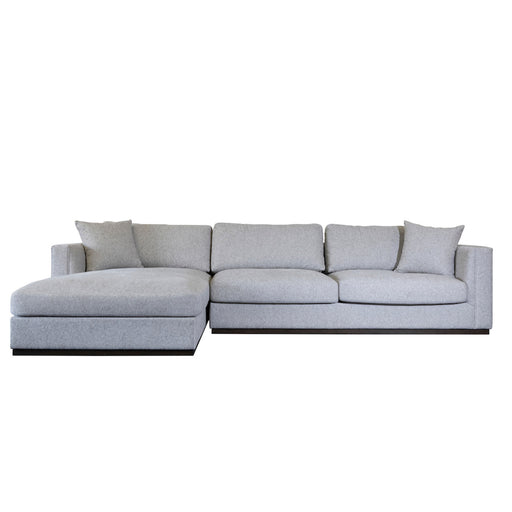 Maddox LAF Sectional in Subtle Chalk and Madagascar Oak - AT10511-SCH/MDO - GreatFurnitureDeal