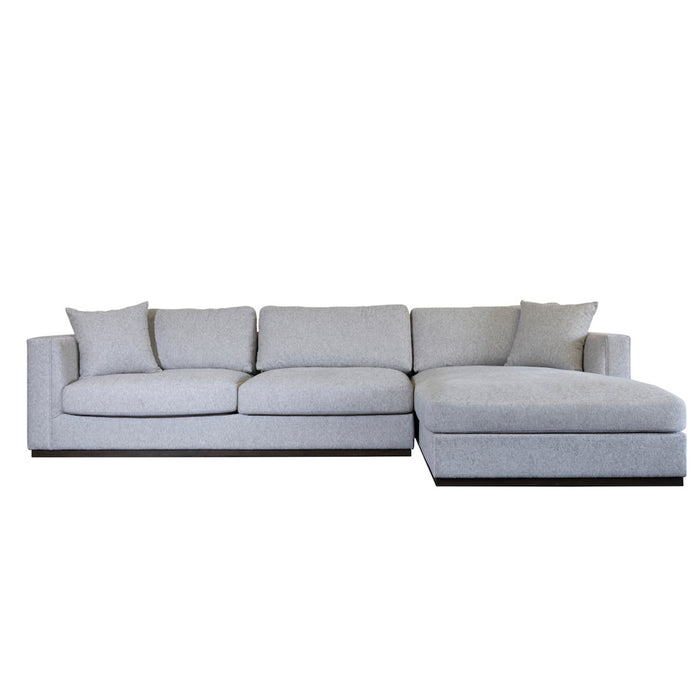 Maddox RAF Sectional in Subtle Chalk and Madagascar Oak - AT10512-SCH/MDO - GreatFurnitureDeal