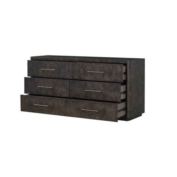 Marshall Six Drawer Dresser in Chocolate Burl - AT30350-CTB - GreatFurnitureDeal