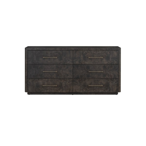 Marshall Six Drawer Dresser in Chocolate Burl - AT30350-CTB - GreatFurnitureDeal