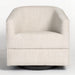 Blaine Occasional Swivel Chair in Everest Frost and Blackened Nickel - AT9044-ETF - GreatFurnitureDeal