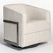Blaine Occasional Swivel Chair in Everest Frost and Blackened Nickel - AT9044-ETF - GreatFurnitureDeal