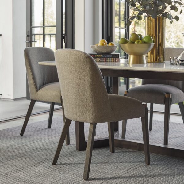 Reston Dining Chair in Woven Bisque and Distressed Beechwood - AT910-WNB - GreatFurnitureDeal