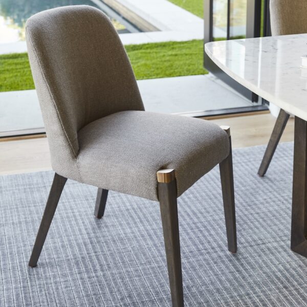 Reston Dining Chair in Woven Bisque and Distressed Beechwood - AT910-WNB - GreatFurnitureDeal