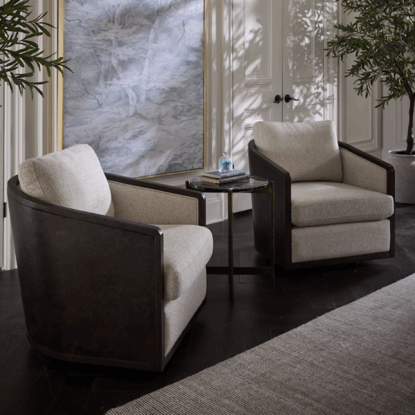 Havana Occasional Swivel Chair in Flanders Flax - AT9618-FLF/CTB - GreatFurnitureDeal