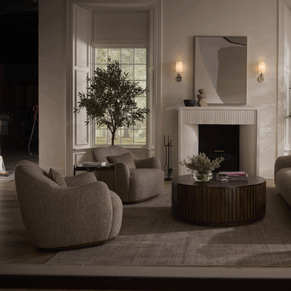 Vale Occasional Swivel Chair in Warm Pebble - AT9622-WRP - GreatFurnitureDeal