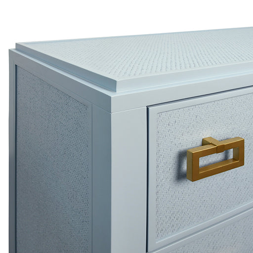 Worlds Away - Atticus Six Drawer Chest in Matte Light Blue - ATTICUS LB - GreatFurnitureDeal