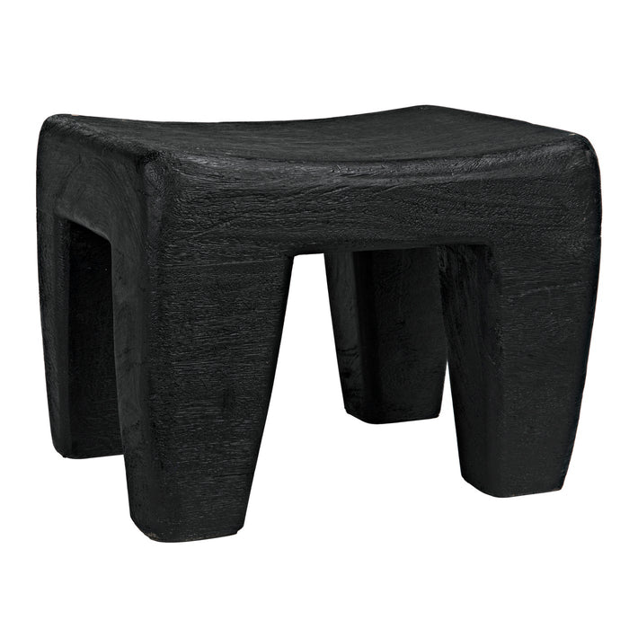 Noir Furniture - Sumo Stool, Black Burnt - AW-44BB - GreatFurnitureDeal