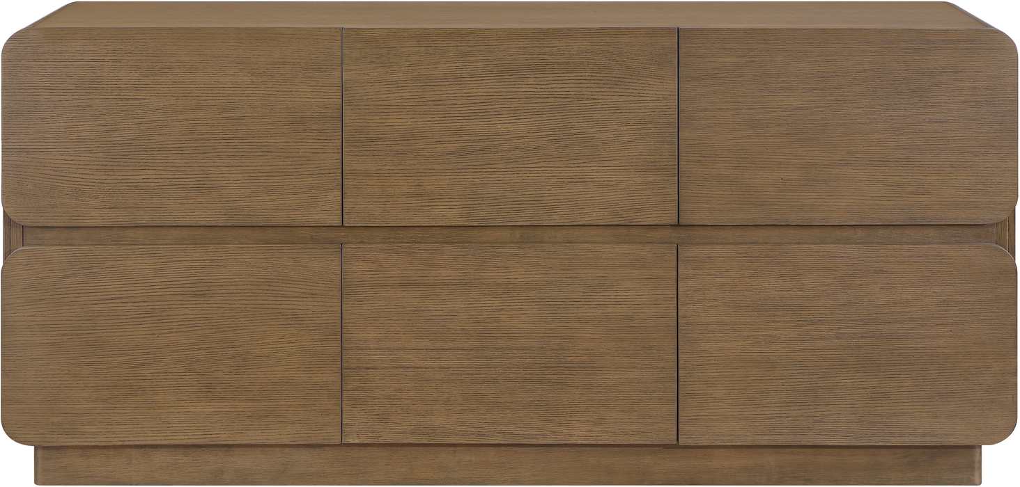 Meridian Furniture - Adagio Brown Solid Wood And Oak Veneer Dresser - AdagioBrown-D - GreatFurnitureDeal
