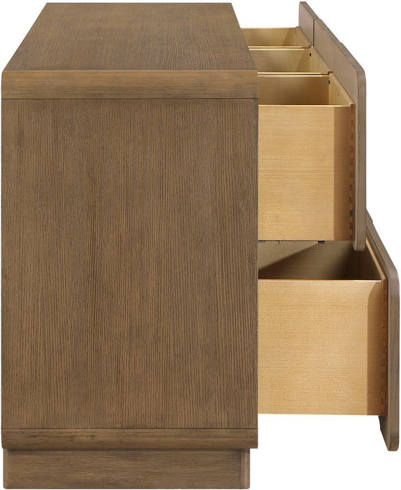 Meridian Furniture - Adagio Brown Solid Wood And Oak Veneer Dresser - AdagioBrown-D - GreatFurnitureDeal