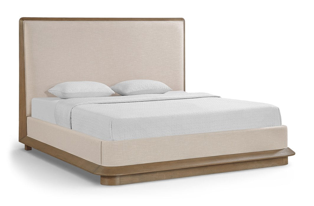 Meridian Furniture - Adagio Brown Fabric Upholstered King Bed (3 Boxes) - AdagioBrown-K - GreatFurnitureDeal