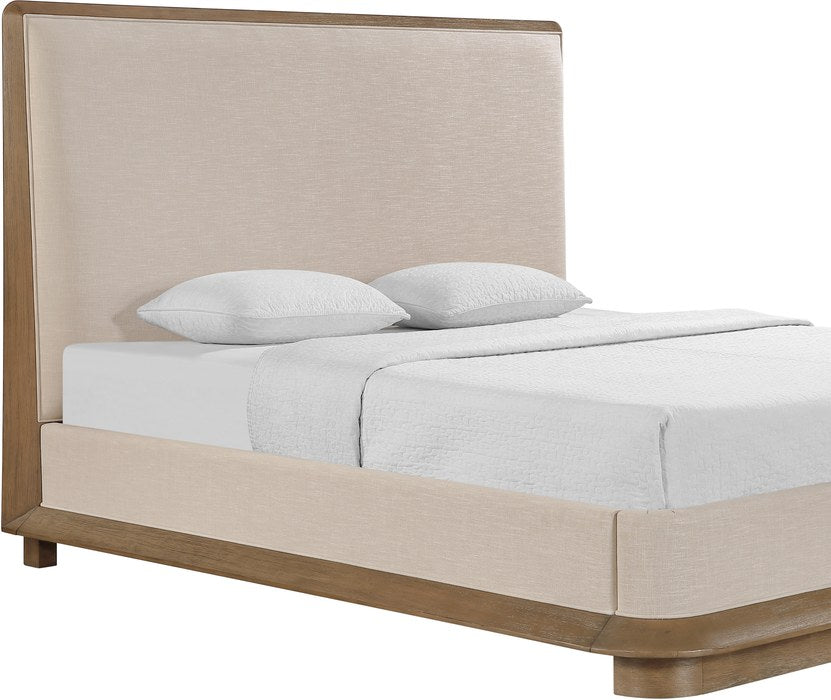 Meridian Furniture - Adagio Brown Fabric Upholstered King Bed (3 Boxes) - AdagioBrown-K - GreatFurnitureDeal