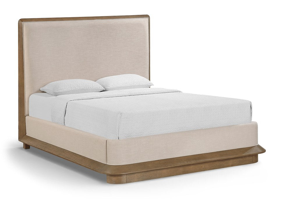 Meridian Furniture - Adagio Brown Fabric Upholstered Queen Bed (3 Boxes) - AdagioBrown-Q - GreatFurnitureDeal