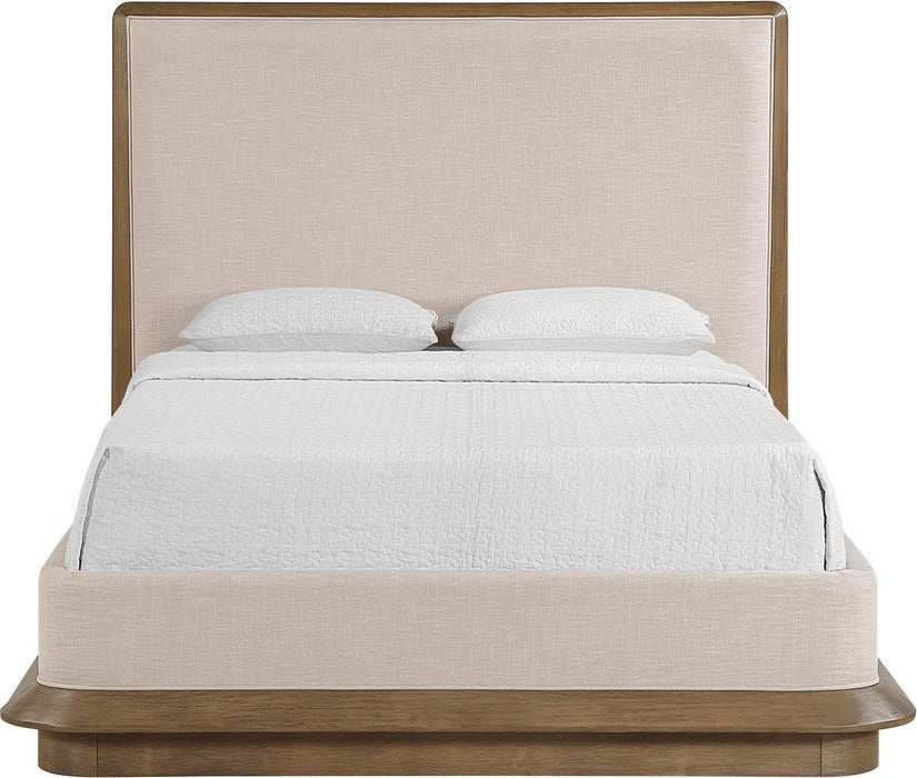 Meridian Furniture - Adagio Brown Fabric Upholstered Queen Bed (3 Boxes) - AdagioBrown-Q - GreatFurnitureDeal