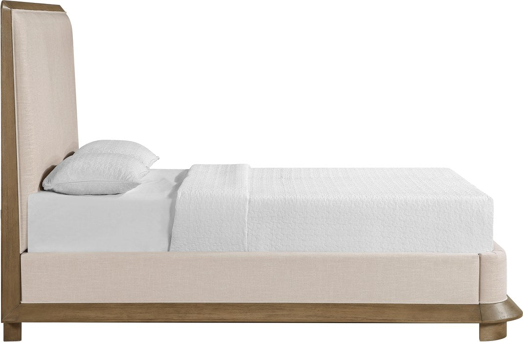 Meridian Furniture - Adagio Brown Fabric Upholstered Queen Bed (3 Boxes) - AdagioBrown-Q - GreatFurnitureDeal