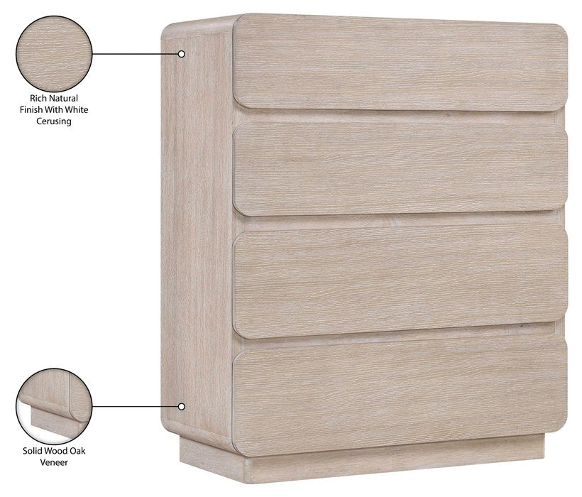 Meridian Furniture - Adagio Natural Solid Wood And Oak Veneer Chest - AdagioNatural-CH - GreatFurnitureDeal