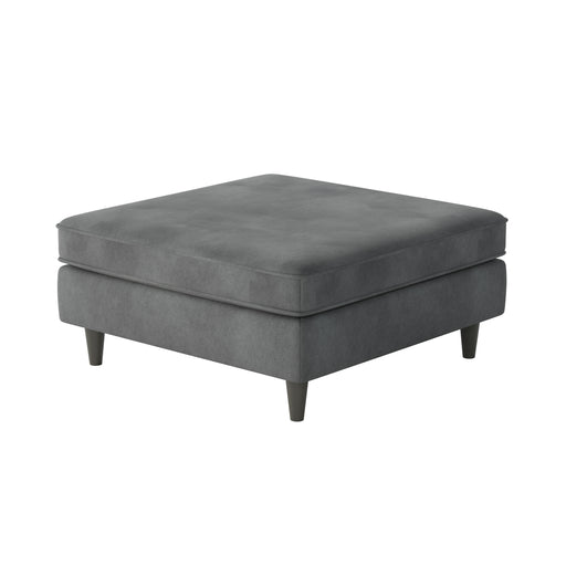 Southern Home Furnishings - Bella Square Cocktail Ottoman in Grey - 170-C Bella Asphalt 38" Square-MTO - GreatFurnitureDeal