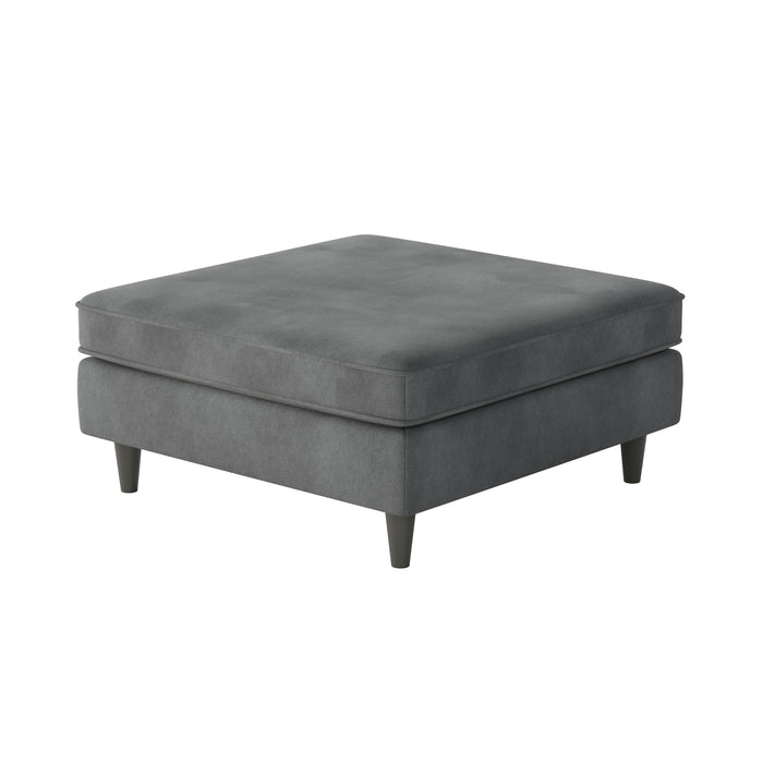 Southern Home Furnishings - Bella Square Cocktail Ottoman in Grey - 170-C Bella Asphalt 38" Square-MTO - GreatFurnitureDeal