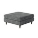 Southern Home Furnishings - Bella Square Cocktail Ottoman in Grey - 170-C Bella Asphalt 38" Square-MTO - GreatFurnitureDeal