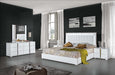 J&M Furniture - Alice Gloss White 5 Piece Queen Platform Bedroom Set - 15545-Q-5SET-GLOSS WHITE - GreatFurnitureDeal