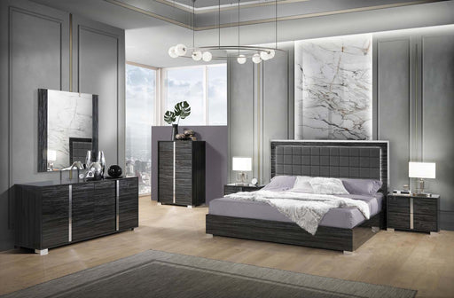 J&M Furniture - Alice Gloss Grey Full Platform Bed - 15546-FULL-GLOSS GREY - GreatFurnitureDeal