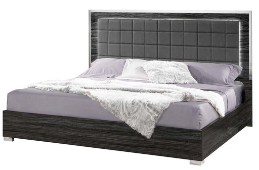 J&M Furniture - Alice Gloss Grey Eastern King Platform Bed - 15546-EK-GLOSS GREY - GreatFurnitureDeal