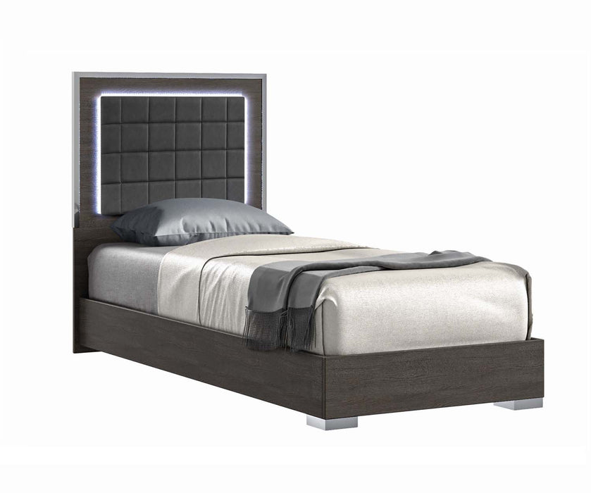 J&M Furniture - Alice Matte Grey Twin Platform Bed - 15544-TWIN-MATTE GREY - GreatFurnitureDeal