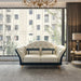 European Furniture - Amalia Loveseat White-Blue Italian Leather - EF-28042-L - GreatFurnitureDeal