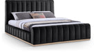 Meridian Furniture - Amara Black Velvet Upholstered King Bed - AmaraBlack-K - GreatFurnitureDeal