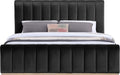 Meridian Furniture - Amara Black Velvet Upholstered King Bed - AmaraBlack-K - GreatFurnitureDeal