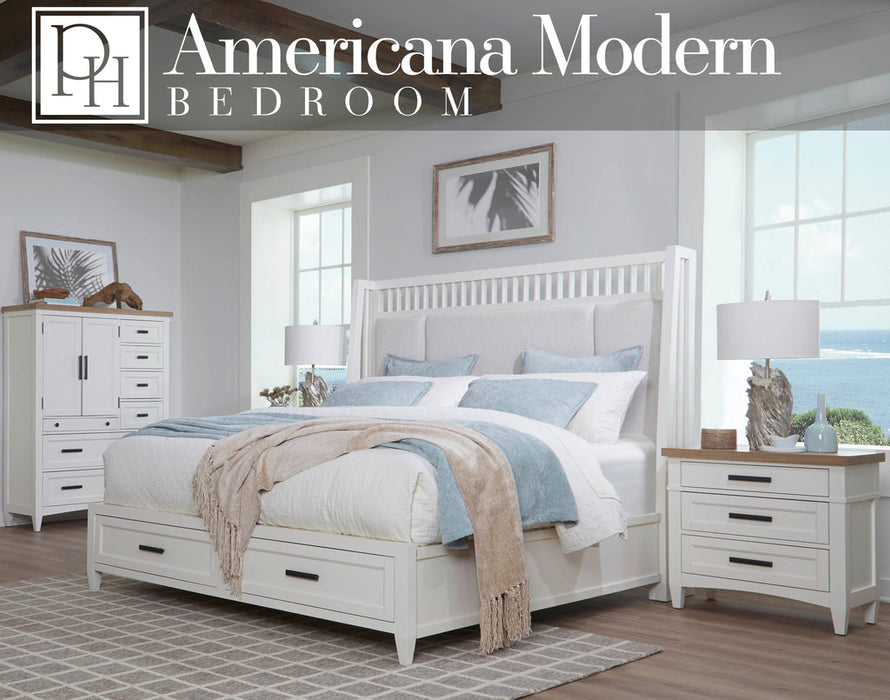 Parker House - Americana Modern 5 Piece King Shelter Bedroom Set in Cotton - BAME#1266-3-51303-COT-5SET - GreatFurnitureDeal