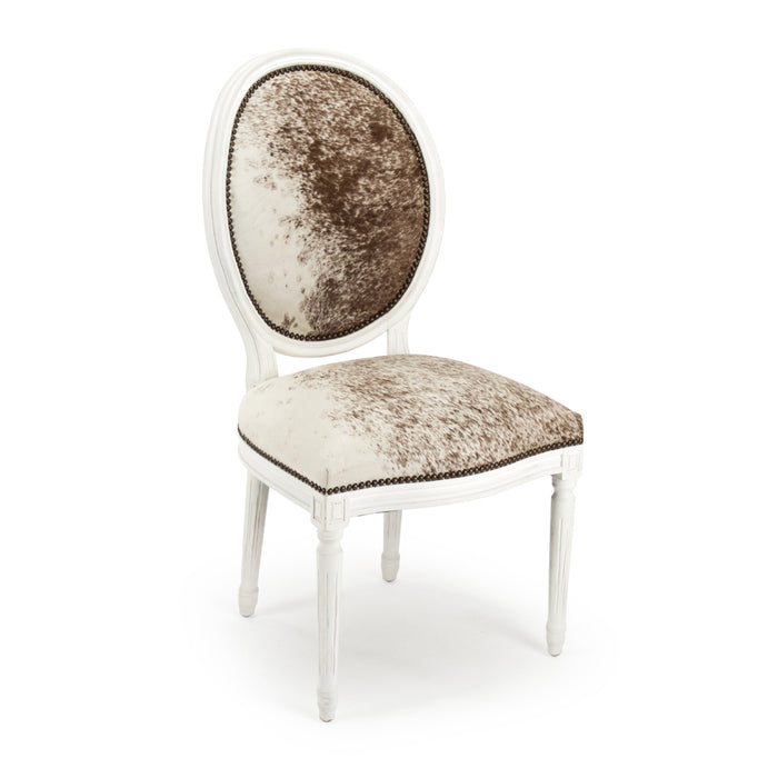 Zentique - Medallion Cowhide Chair - B004 302-1 Cow SPBRW - GreatFurnitureDeal