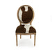 Zentique - Medallion Cowhide Chair - B004 E255 Cow BRW - GreatFurnitureDeal