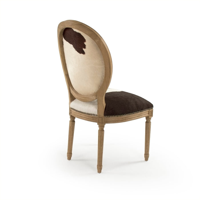 Zentique - Medallion Cowhide Chair - B004 E255 Cow BRW - GreatFurnitureDeal