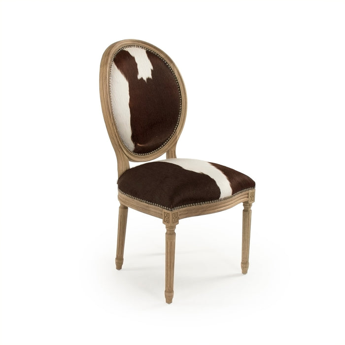 Zentique - Medallion Cowhide Chair - B004 E255 Cow BRW - GreatFurnitureDeal
