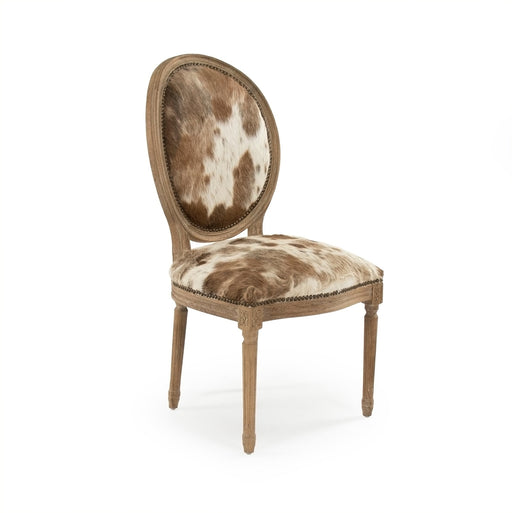 Zentique - Medallion Cowhide Chair - B004 E272 Cow SPBRW - GreatFurnitureDeal