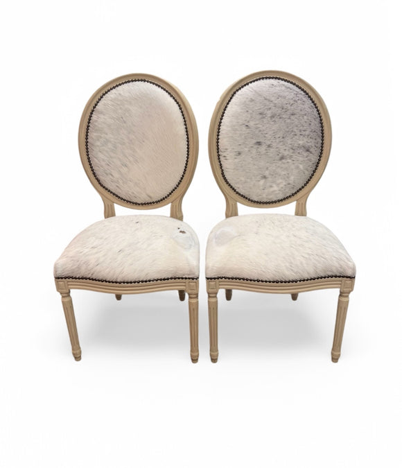 Zentique - Medallion Cowhide Chair - B004 257-1 SPBW - GreatFurnitureDeal