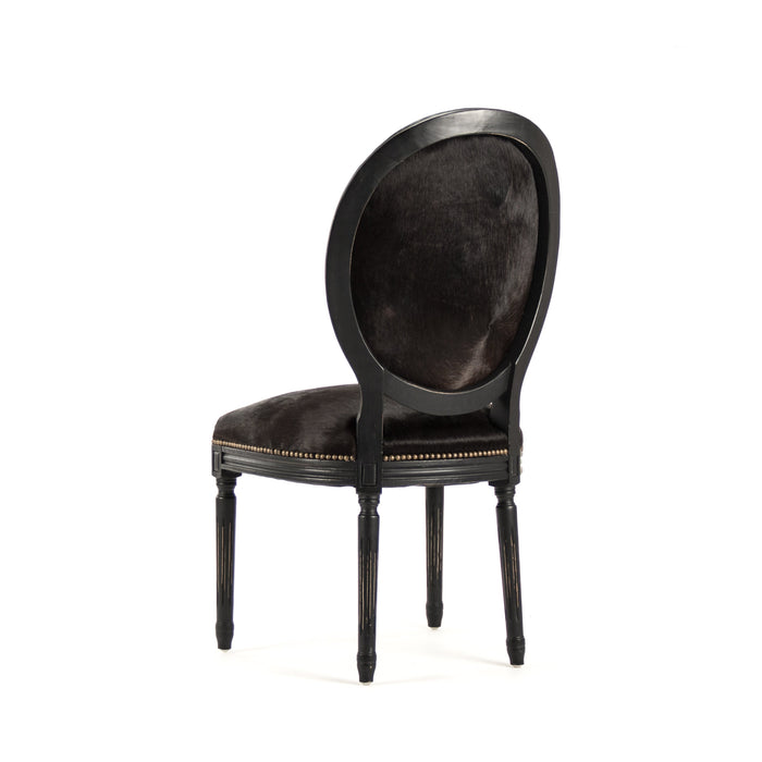 Zentique - Medallion Cowhide Chair - B004 301-1 Cow BL - GreatFurnitureDeal