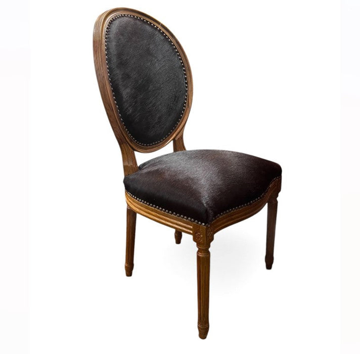 Zentique - Medallion Cowhide Chair - B004 E106 Cow BL - GreatFurnitureDeal
