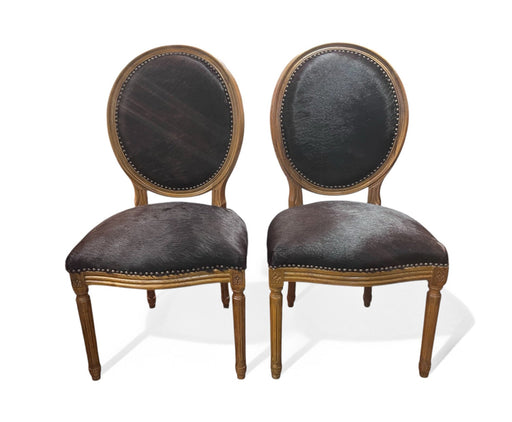 Zentique - Medallion Cowhide Chair - B004 E106 Cow BL - GreatFurnitureDeal