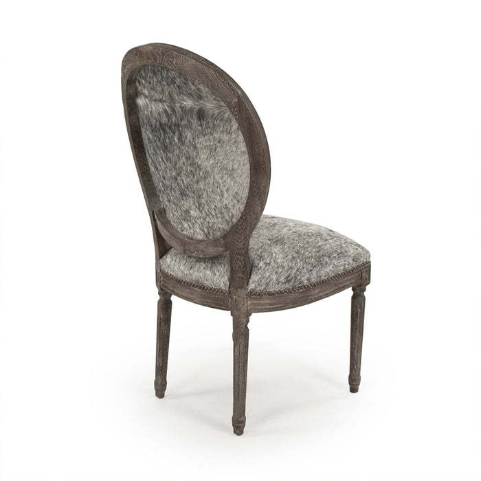 Zentique - Medallion Cowhide Chair - B004 E271 Cow SPBL - GreatFurnitureDeal