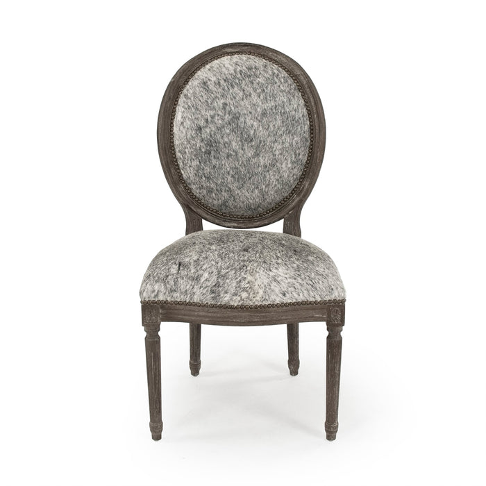 Zentique - Medallion Cowhide Chair - B004 E271 Cow SPBL - GreatFurnitureDeal